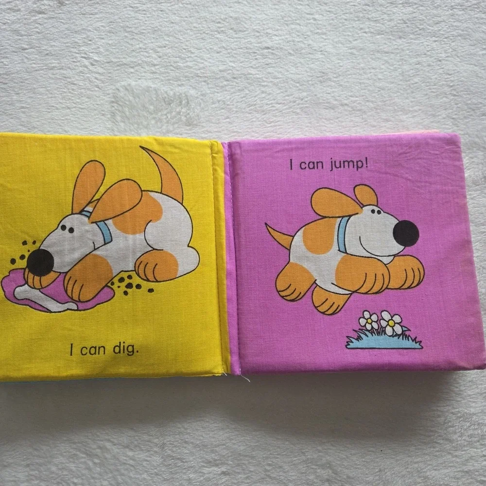 Vintage 1980s‎ Soft Cloth Childrens Interactive Books Lot Of Two Muppets Animals
